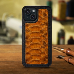 Шкіряна накладка Stenk ExBacker Python Scales для Apple iPhone 15