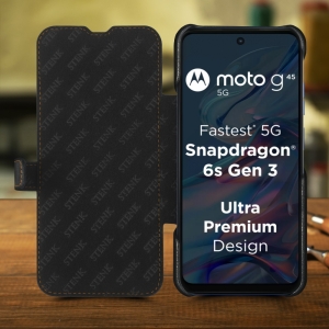 Чехол книжка Stenk Premium для Motorola Moto G45 Чёрный