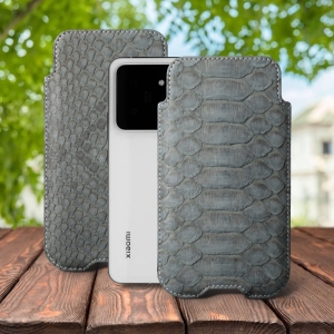 Футляр Stenk Sportage Python для Xiaomi 14 Pro Серый