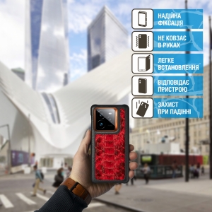 Накладка Stenk ExBacker Python Scales для Realme GT 7 Pro Червоний