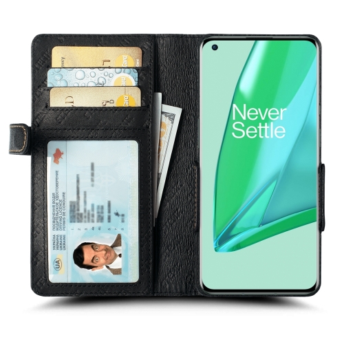 чехол-книжка на OnePlus 9 Pro Черный Stenk Wallet фото 2