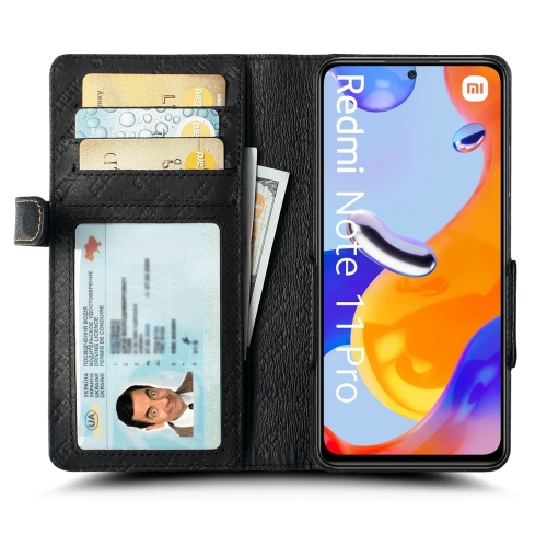 чехол-книжка на Xiaomi Redmi Note 11 Pro Черный Stenk Wallet фото 2