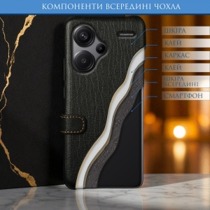 Чохол книжка Stenk Premium для Xiaomi Redmi Note 13 Pro Plus Чорний
