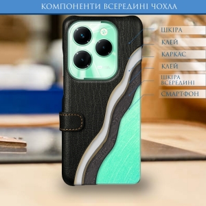 Чехол книжка Stenk Premium для Infinix Hot 40 Pro Чёрный