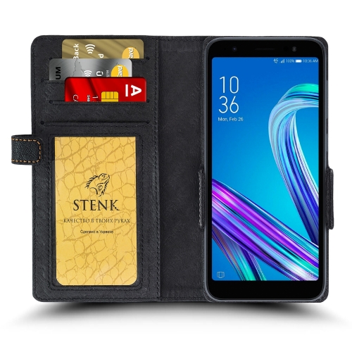чохол-книжка на ASUS ZenFone Lite L1 (G553KL) Чорний Stenk Wallet фото 2