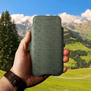 Футляр Stenk Sportage Python Samsung Galaxy S24 Plus Оливковий