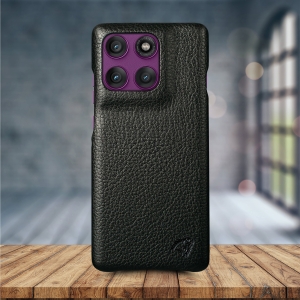Шкіряна накладка Stenk Cover для Motorola Edge 60 Pro Чорний