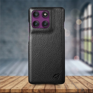 Шкіряна накладка Stenk Cover для Motorola Edge 60 Pro Чорний