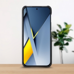 Шкіряна накладка Stenk Cover для Xiaomi Poco F8 Ultra Чорна