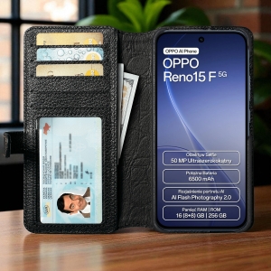 Чехол-портмоне Stenk Premium Wallet для OPPO Reno15 F Чёрный