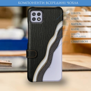 Чехол книжка Stenk Premium для Samsung Galaxy A22 5G Черный