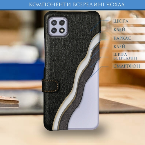 чохол-книжка на Samsung Galaxy A22 5G Чорний Stenk Premium фото 5