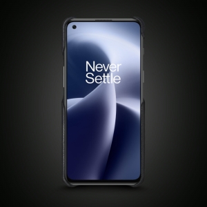 Кожаная накладка Stenk WoodBacker для OnePlus Nord 2T Чёрная