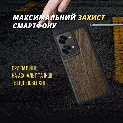 бампер на OnePlus Nord 2T Черный Stenk Cover WoodBacker фото 4