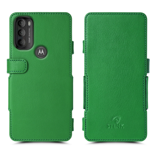 чехол-книжка на Motorola Moto G71 5G Зелёный  Prime фото 1