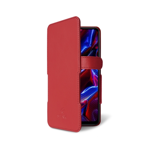 чехол-книжка на Xiaomi Poco X5 Красный  Prime фото 2