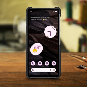 Шкіряна накладка Stenk Cover для Google Pixel 7a Чорна