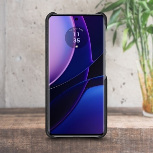 Кожаная накладка Stenk Cover для Motorola Edge (2023) Чёрный