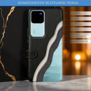 Чохол книжка Stenk Premium для Vivo V30 Pro Чорний