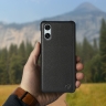 Кожаная накладка Stenk Cover для Sony Xperia 10 VI Черный