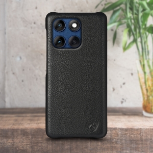 Кожаная накладка Stenk Cover для Motorola Edge 60 Чёрный