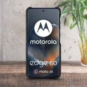 Кожаная накладка Stenk Cover для Motorola Edge 60 Чёрный