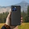 Кожаная накладка Stenk Cover для Motorola Edge 60 Чёрный