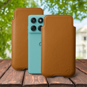 Футляр Stenk Sportage для Motorola Edge 60 Fusion Camel