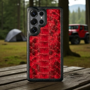 Накладка Stenk ExBacker Python Scales Samsung Galaxy S25 Ultra Червоний