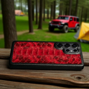 Накладка Stenk ExBacker Python Scales Samsung Galaxy S25 Ultra Червоний