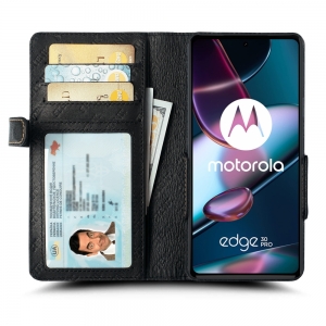 Чехол книжка Stenk Wallet для Motorola Edge 30 Pro Чёрный