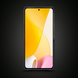 Кожаная накладка Stenk WoodBacker для Xiaomi 12 Lite Чёрная