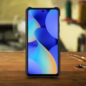 Шкіряна накладка Stenk Cover для TECNO Spark 10 Pro Чорна
