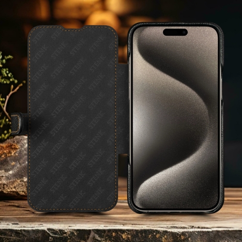 чехол-книжка на Apple iPhone 15 Pro Max Черный Stenk Premium фото 2