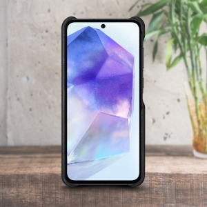 Шкіряна накладка Stenk Cover для Samsung Galaxy A55 Чорна
