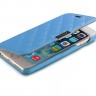 Чехол книжка iCarer для iPhone 6 / 6S Microfiber Check Blue