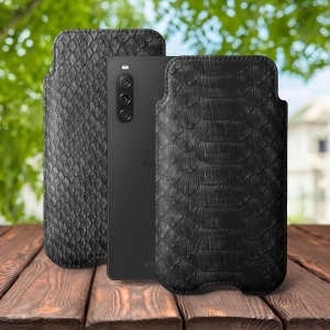 Футляр Stenk Sportage Python для Sony Xperia 10 V Чёрный