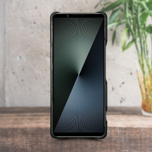 Кожаная накладка Stenk Cover для Sony Xperia 1 VII Чёрный