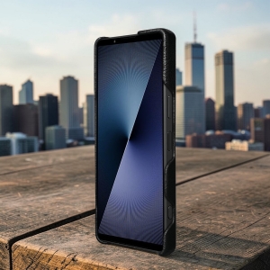 Кожаная накладка Stenk Cover для Sony Xperia 1 VII Чёрный