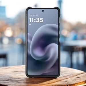 Шкіряна накладка Stenk Reptile Cover для Motorola Moto G86 Power Чорний