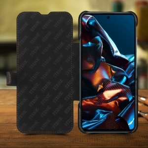Чехол книжка Stenk Premium для Xiaomi Poco X5 Pro Чёрный