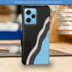 Чехол книжка Stenk Premium для Xiaomi Poco X5 Pro Чёрный