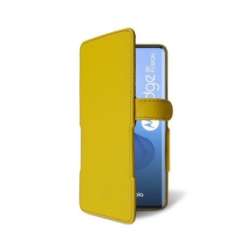 чехол-книжка на Motorola Edge 30 Fusion Желтый  Prime фото 2