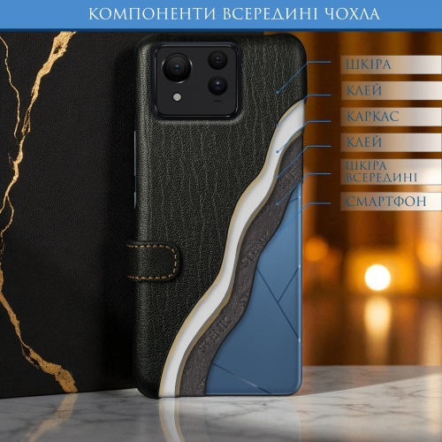 чехол-книжка на ASUS ZenFone 11 Ultra Черный Stenk Premium фото 5