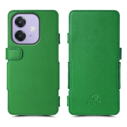 чехол-книжка на OPPO A3 4G Зелёный  Prime фото 1
