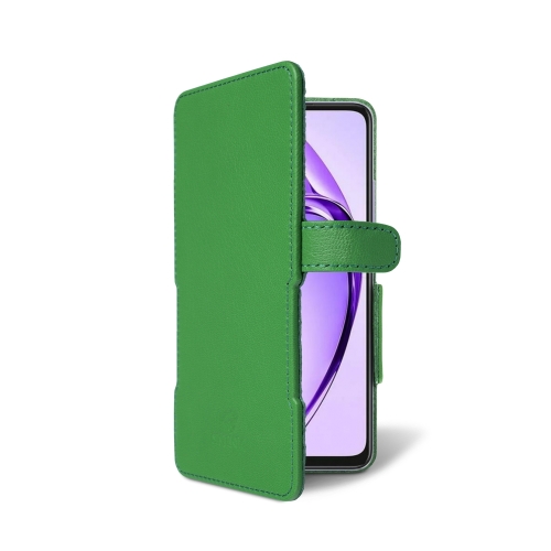 чехол-книжка на OPPO A3 4G Зелёный  Prime фото 2