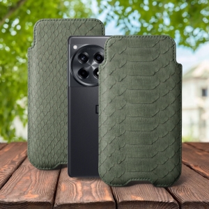 Футляр Stenk Sportage Python для OnePlus 12R Оливковий