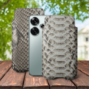 Футляр Stenk Sportage Python для Xiaomi Poco F6 Натуральный