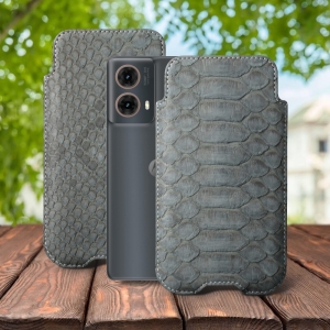Футляр Stenk Sportage Python для Motorola Moto G85 Серый