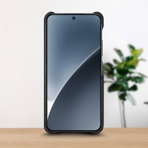 Шкіряна накладка Stenk WoodBacker для Xiaomi 15 Чорний